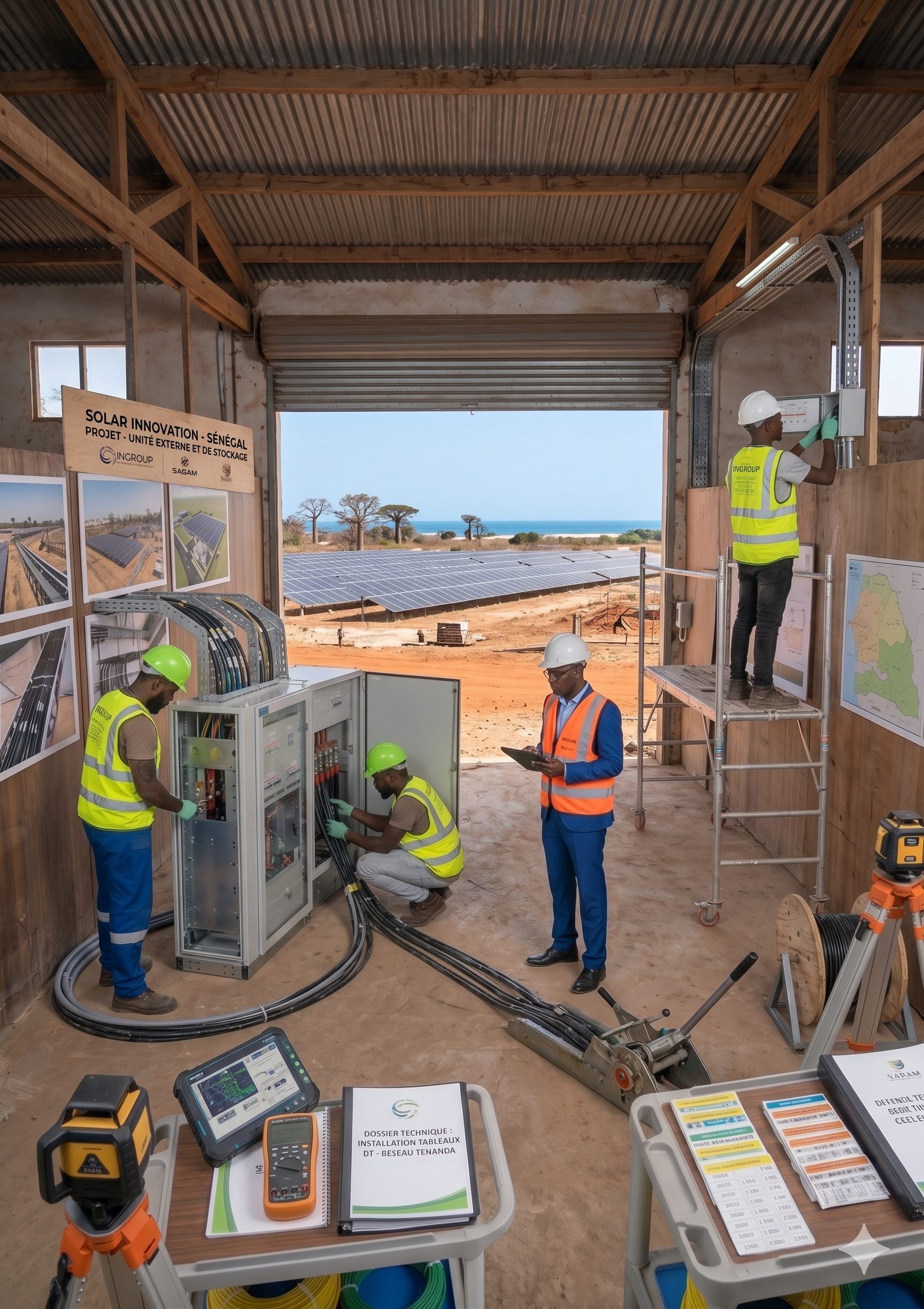 Installation d'un tableau de distribution BT sur site solaire — Sénégal