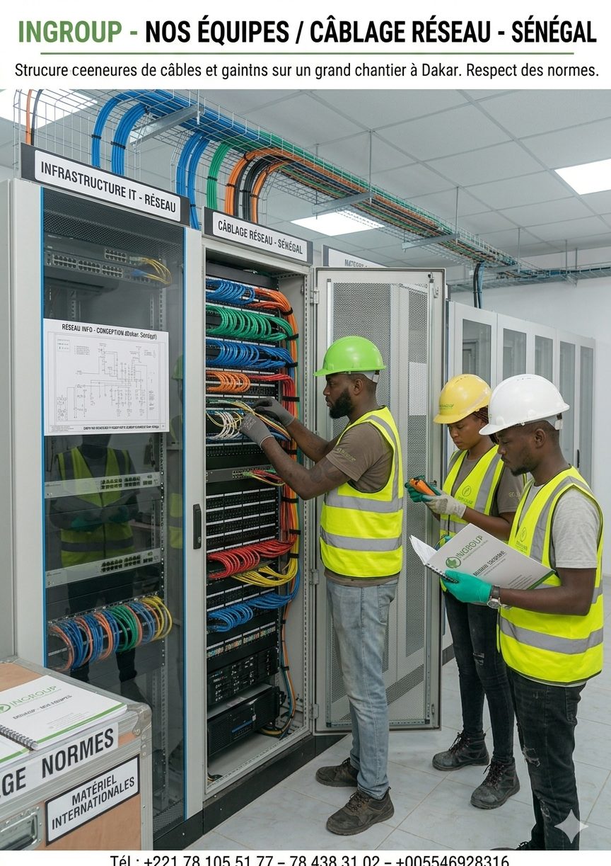 Câblage réseau et infrastructure IT — armoire de brassage